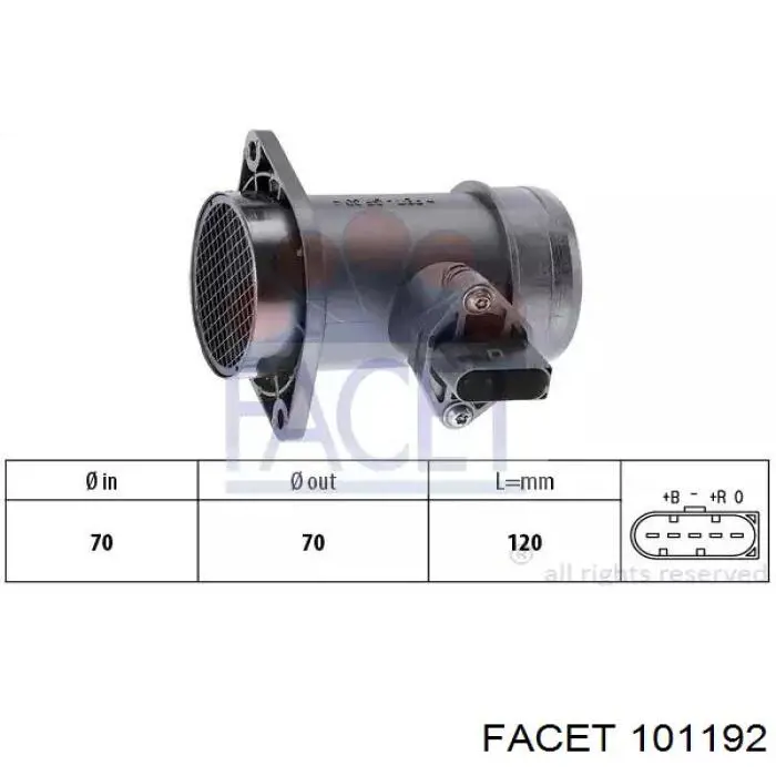 Датчик масової витрати повітря NGK EPBMFN5D015H ціна, від 38.22 USD