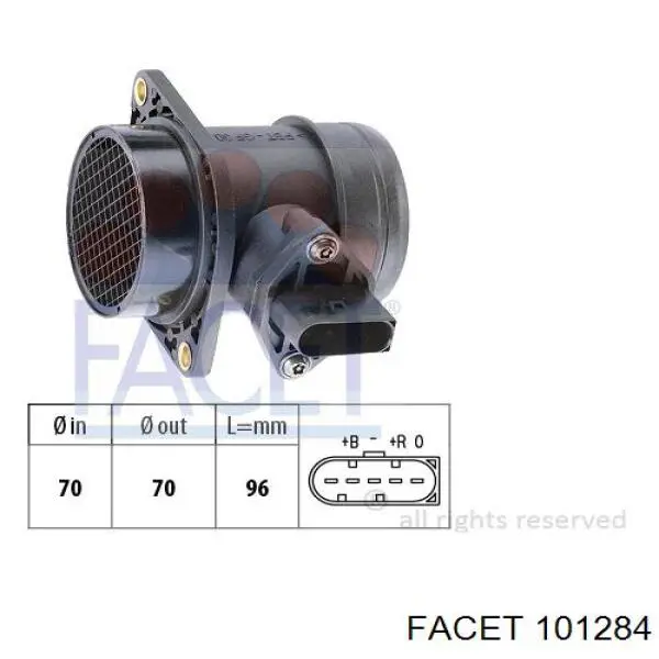 101284 Facet датчик потоку (витрати повітря, витратомір MAF - (Mass Airflow))