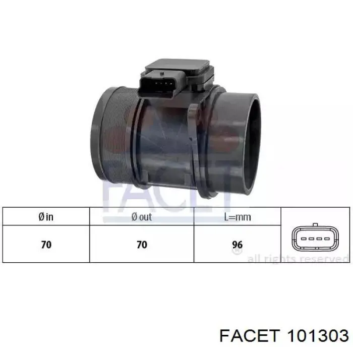 Купити 5WK97002 Fiat/Alfa/Lancia Повітромір