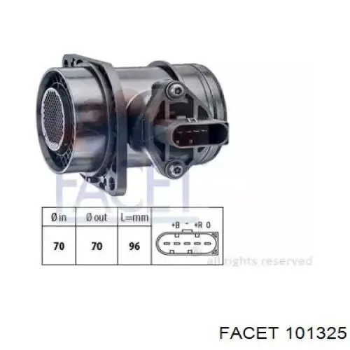 Датчик потоку (витрати) повітря, витратомір MAF - (Mass Airflow) 101325 Facet