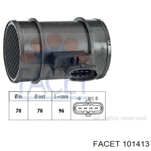 281006054 Bosch датчик потоку (витрати повітря, витратомір MAF - (Mass Airflow))