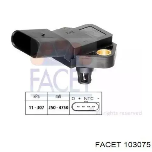 Датчик тиску повітря Facet 103075