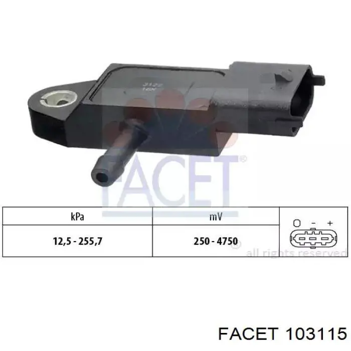 Датчик тиску повітря Facet 103115