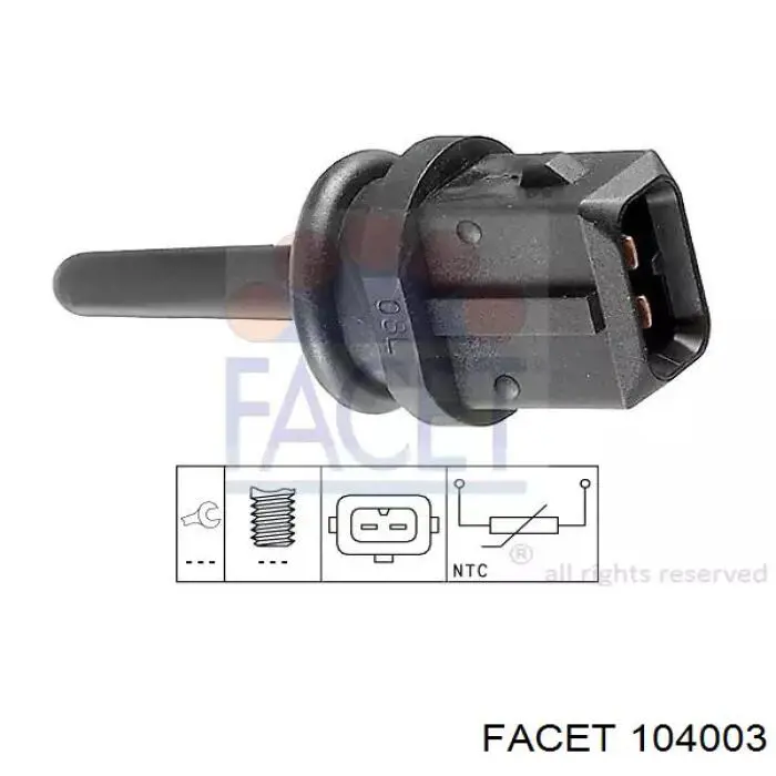Датчик температури повітряної суміші Fiat/Alfa/Lancia 7763719 ціна, від 8.88 USD