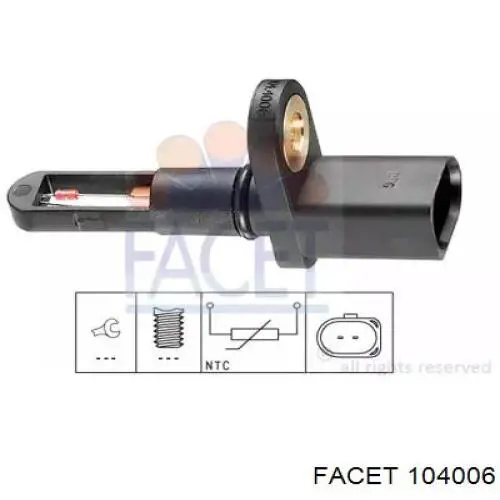 Датчик температури впускного повітря 104006 Facet