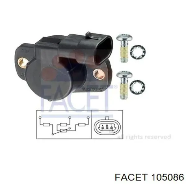 37890PDFE01 Honda Датчик положення дросельної заслінки (потенціометр)