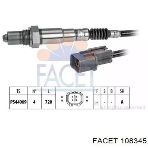 Лямбда датчик кисню Facet 108345 ціна, від 50.46 USD