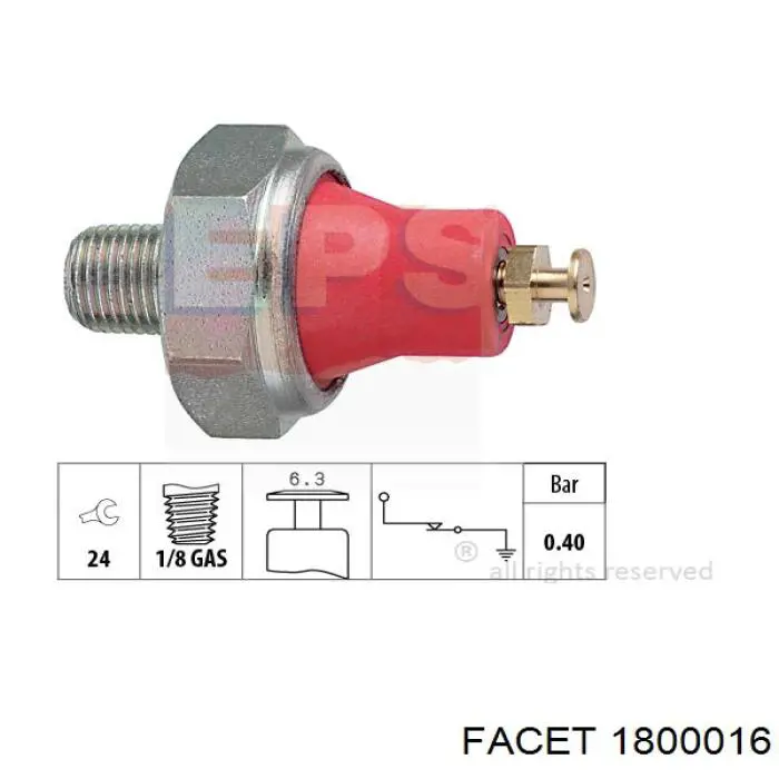 Датчик тиску масла 986345000 Bosch