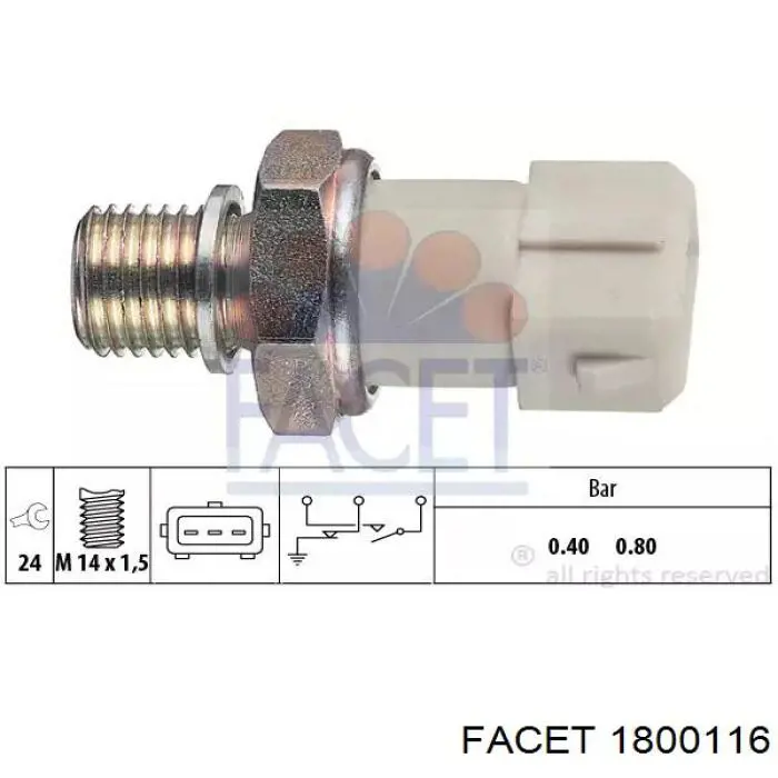113182 Peugeot/Citroen Датчик показника тиску масла