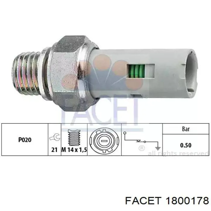 Датчик тиску масла 1800178 Facet