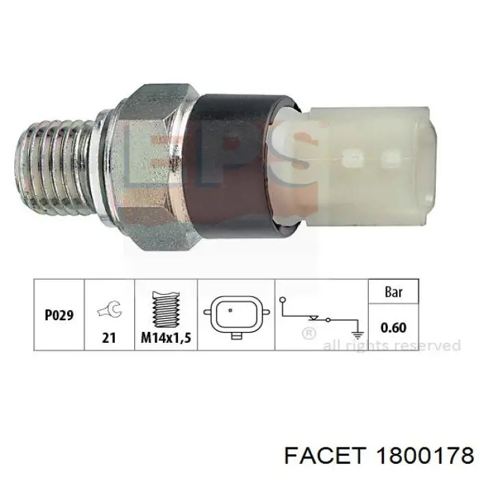 Купити 1800178 Facet Датчик тиску масла