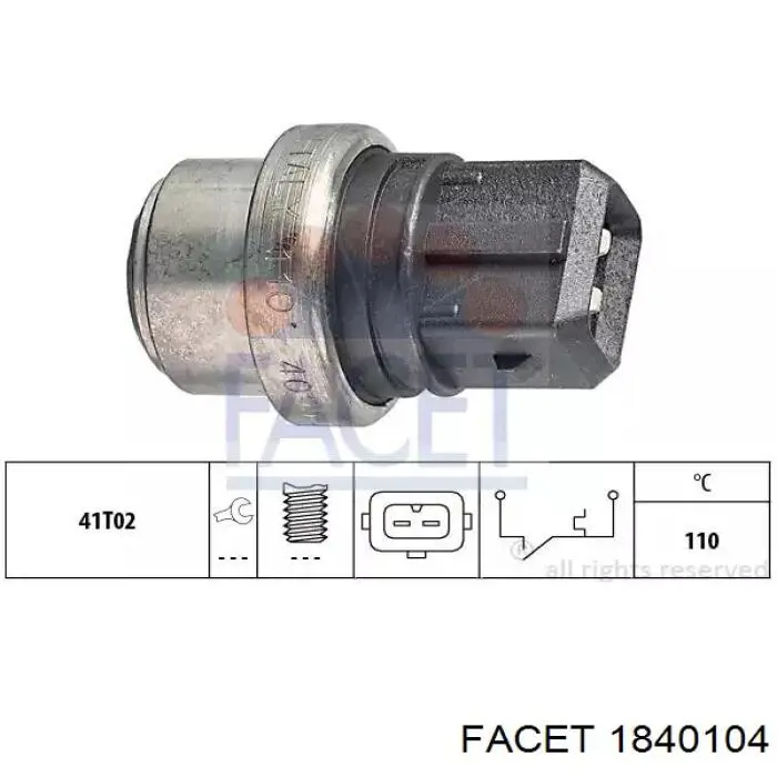 Датчик температури охолоджувальної рідини Facet 1840104