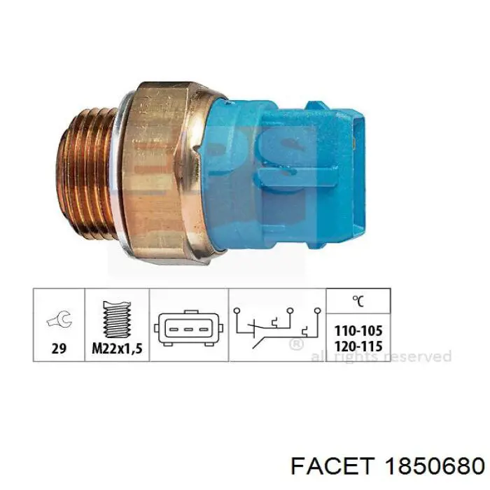 1850680 Facet Датчик радіатора