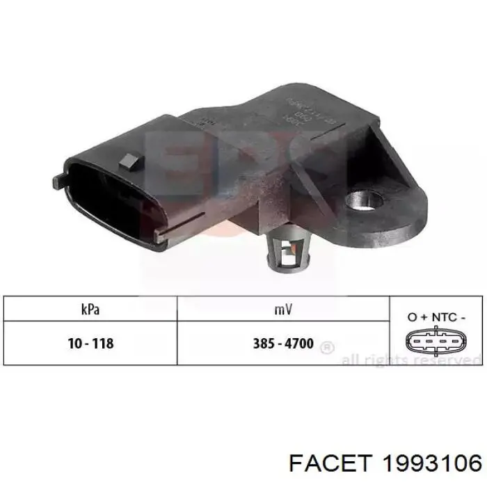 MAP сенсор Mercedes A0261230189 ціна, від 12.43 USD
