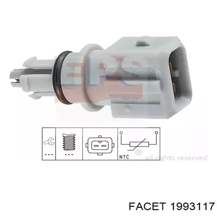Датчик тиску у впускному колекторі, MAP 1993117 Facet