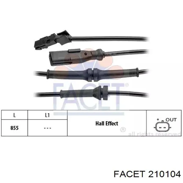 Купити 265008938 Bosch Датчик АБС (ABS) задній