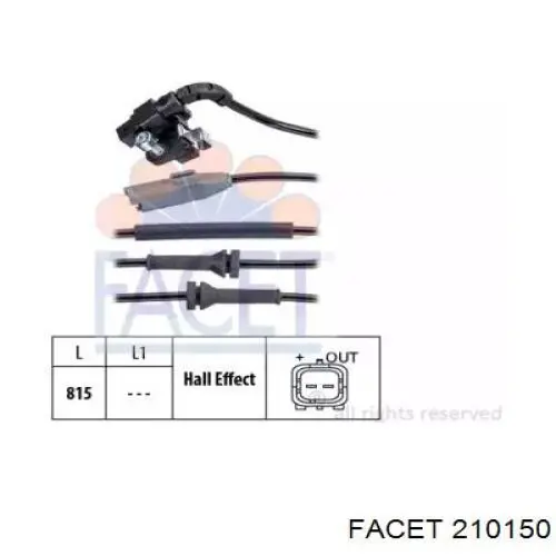 Датчик АБС (ABS) задній Facet 210150 ціна, від 23.81 USD