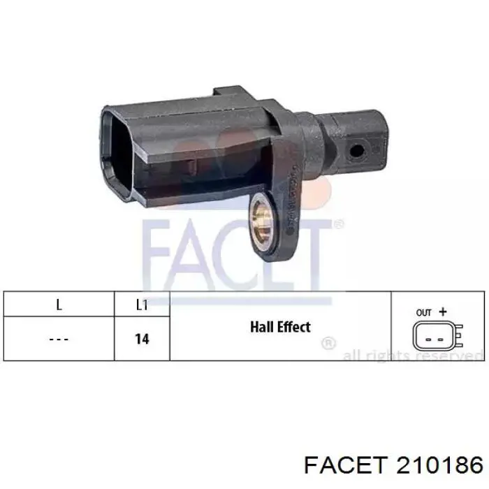 Датчик АБС (ABS) задній Delphi SS20746 ціна, від 13.68 USD