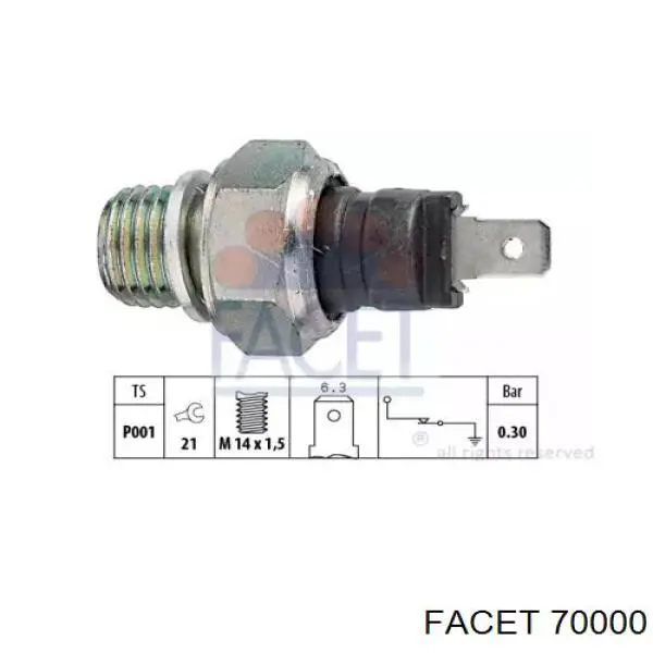 Манометри (показник тиску масла) Facet 70000 ціна, від 2.39 USD