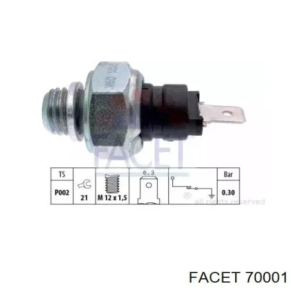 Купити 70001 Facet Датчик тиску масла