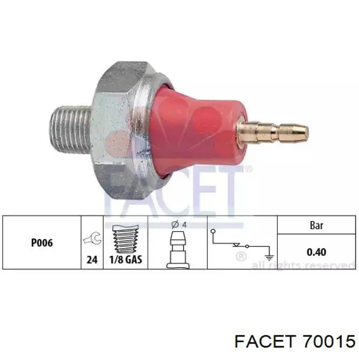 Купити 70015 Facet Датчик тиску масла