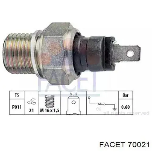 Датчик тиску масла SOB937 Lucas