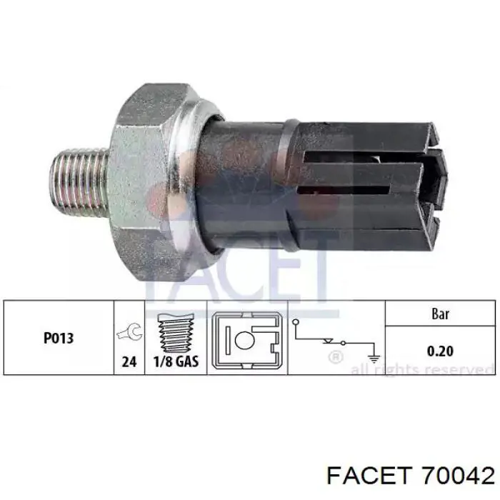 Купити 70042 Facet Датчик тиску масла