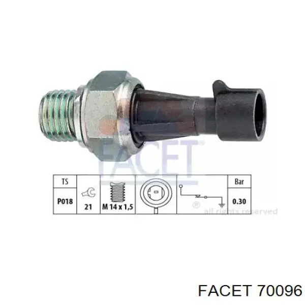 Купити 70096 Facet Датчик тиску масла