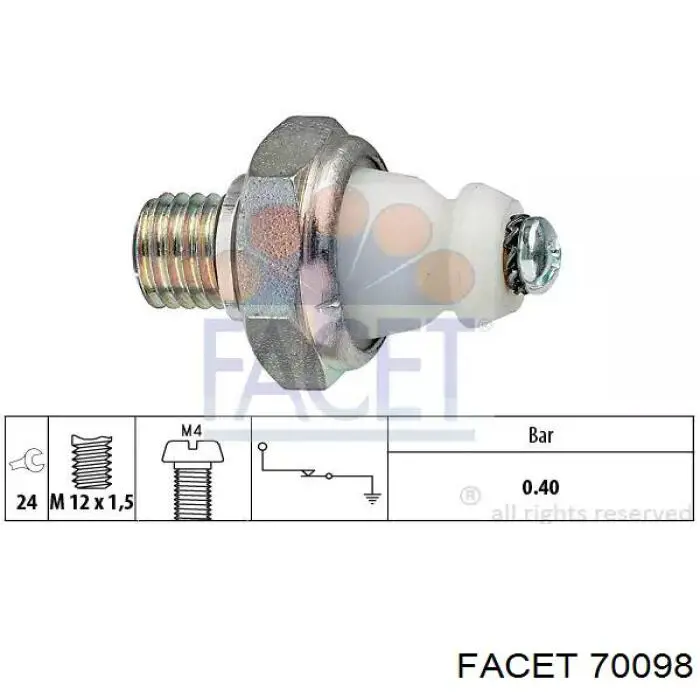 Купити 70098 Facet Датчик тиску масла