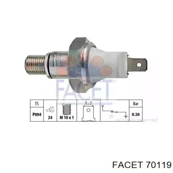 Манометри (показник тиску масла) Facet 70119 ціна, від 4.42 USD