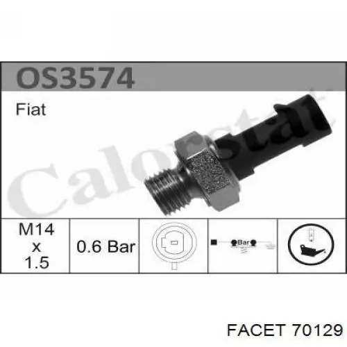 Датчик тиску масла SOB891 Lucas