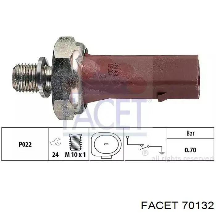 Купити 70132 Facet Датчик тиску масла