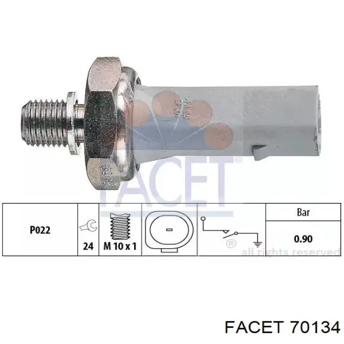 Купити 70134 Facet Датчик тиску масла