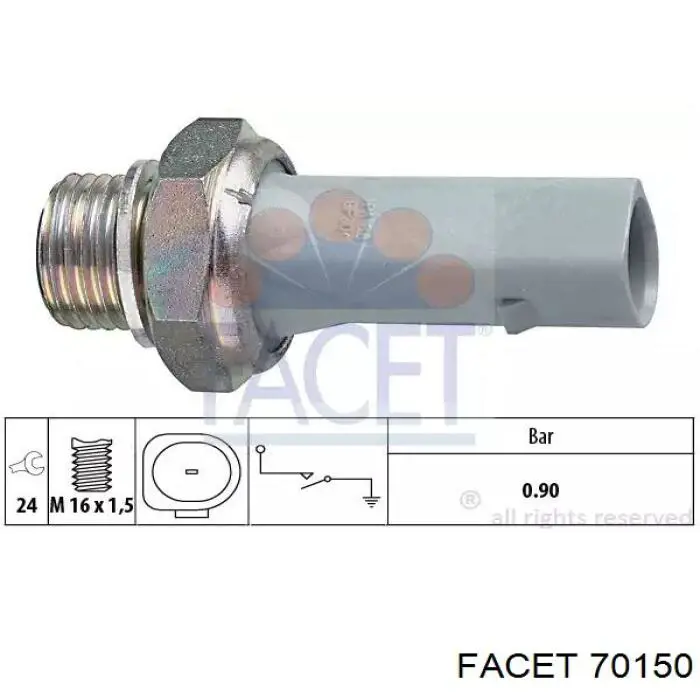 Купити 70150 Facet Датчик тиску масла