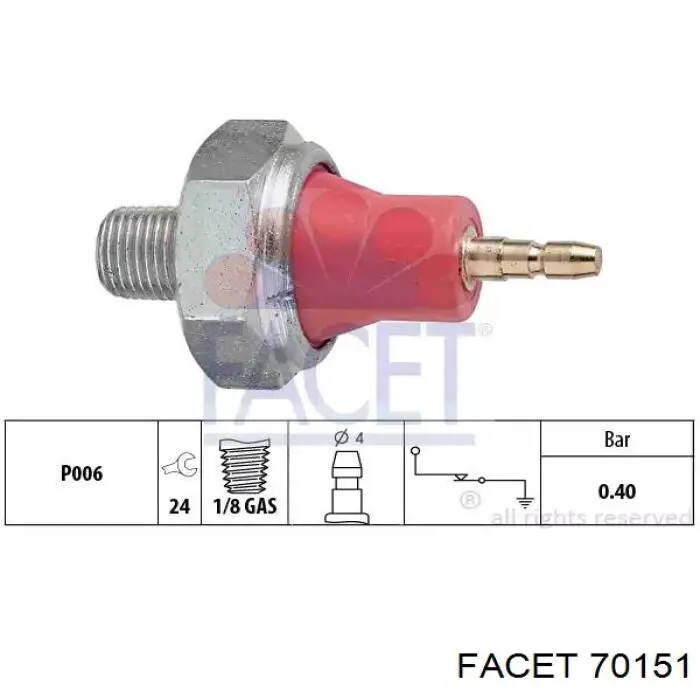 Купити 70151 Facet Датчик тиску масла