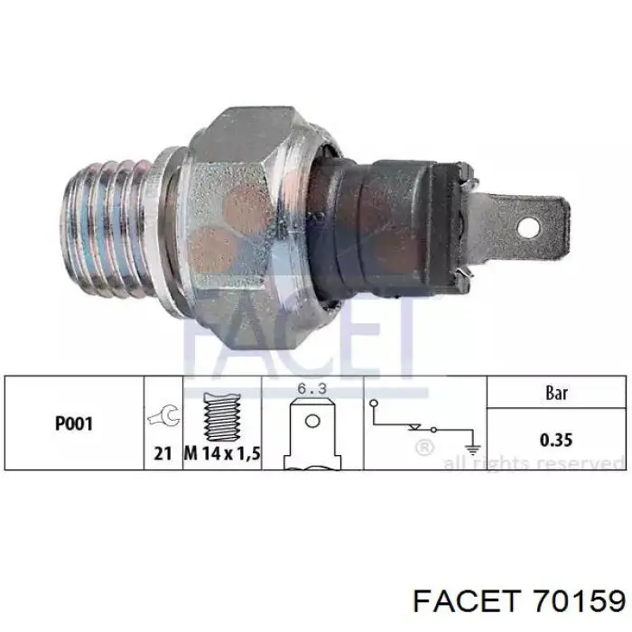 Манометри (показник тиску масла) Facet 70159 ціна, від 5.09 USD
