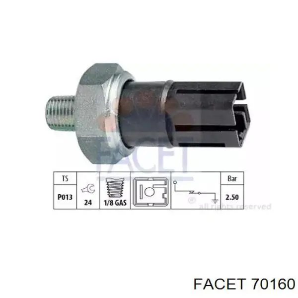 Манометри (показник тиску масла) Facet 70160 ціна, від 3.83 USD