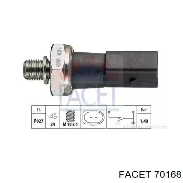Купити 70168 Facet Датчик тиску масла