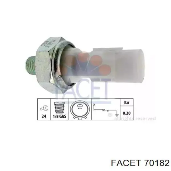 Манометри (показник тиску масла) Facet 70182 ціна, від 8.03 USD