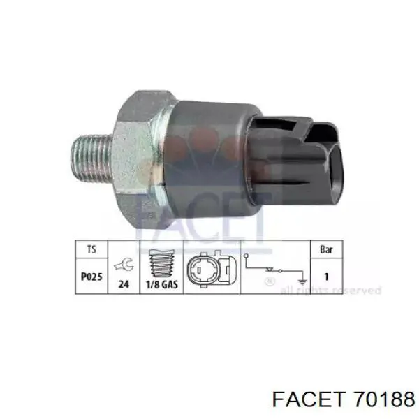 Манометри (показник тиску масла) Facet 70188 ціна, від 5.32 USD