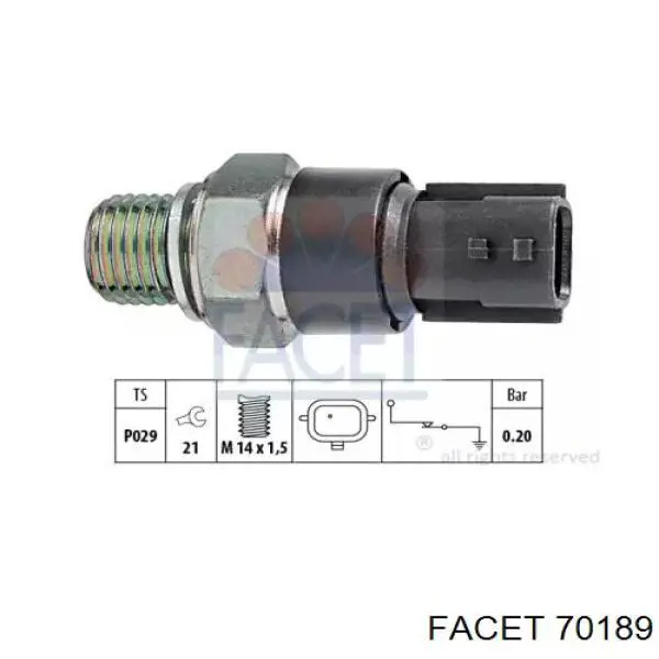Датчик тиску масла 70189 Facet