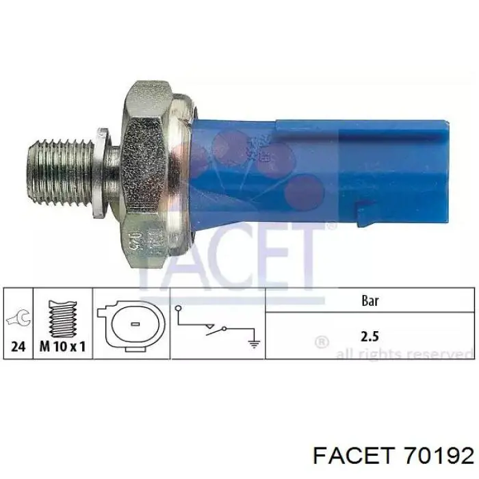 Купити 70192 Facet Датчик тиску масла