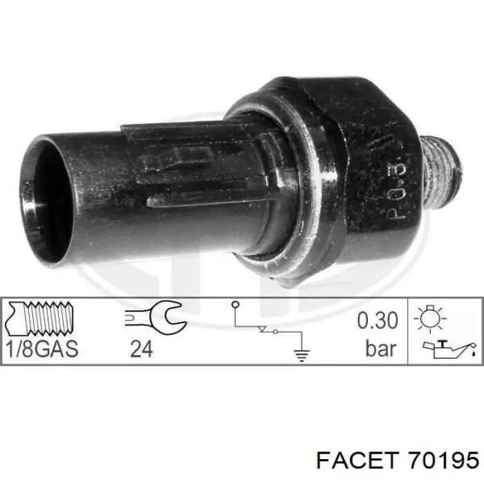 Манометри (показник тиску масла) Facet 70195 ціна, від 4.46 USD