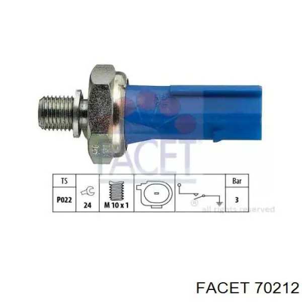 70212 Facet датчик тиску масла