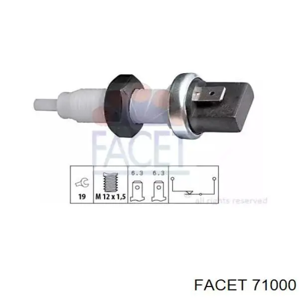 Кнопка стоп-сигналу Facet 71000 ціна, від 2.91 USD
