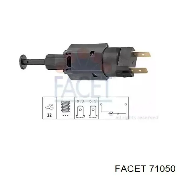 Купити 71050 Facet Датчик педалі гальма