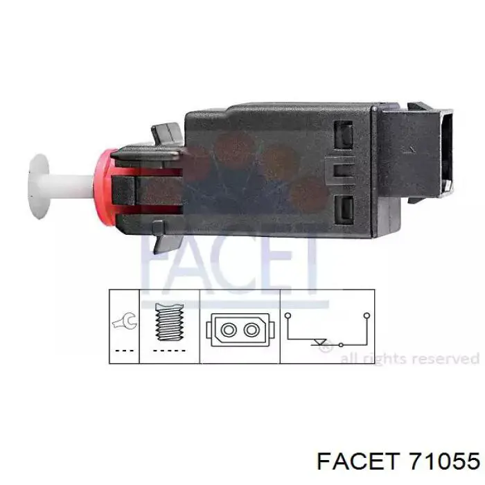 Купити 71055 Facet Датчик педалі гальма