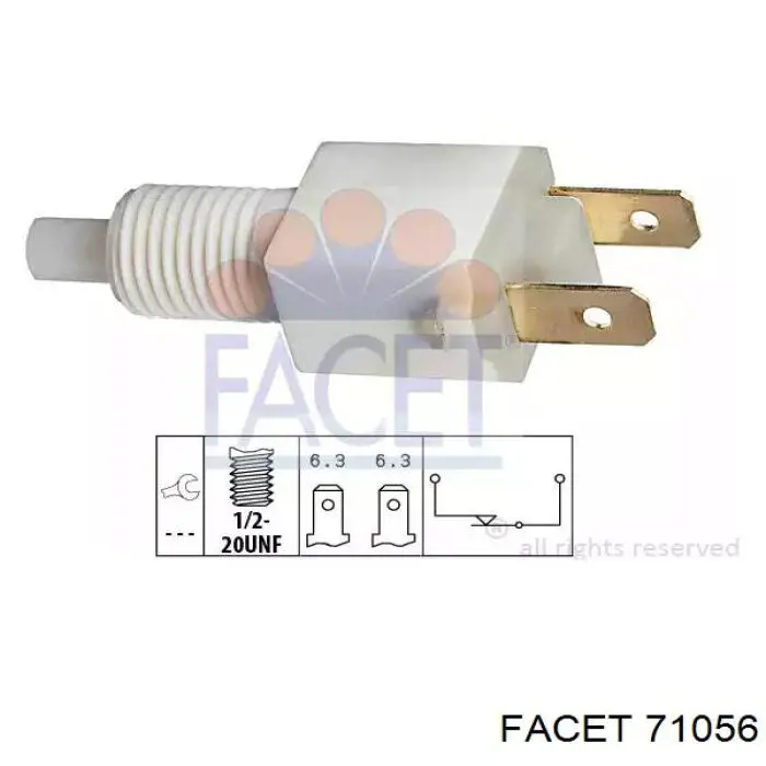 Кнопка стоп-сигналу Facet 71056 ціна, від 3.55 USD