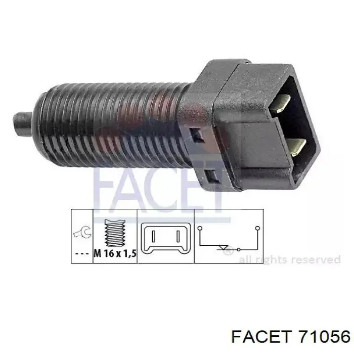Купити 71056 Facet Датчик педалі гальма