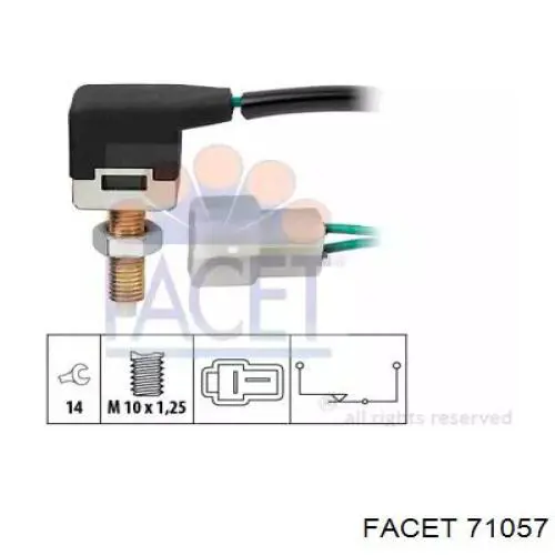 Кнопка стоп-сигналу Facet 71057 ціна, від 7.36 USD
